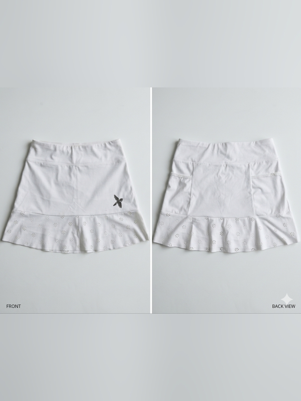 Deuce Doubles White Tennis Skort